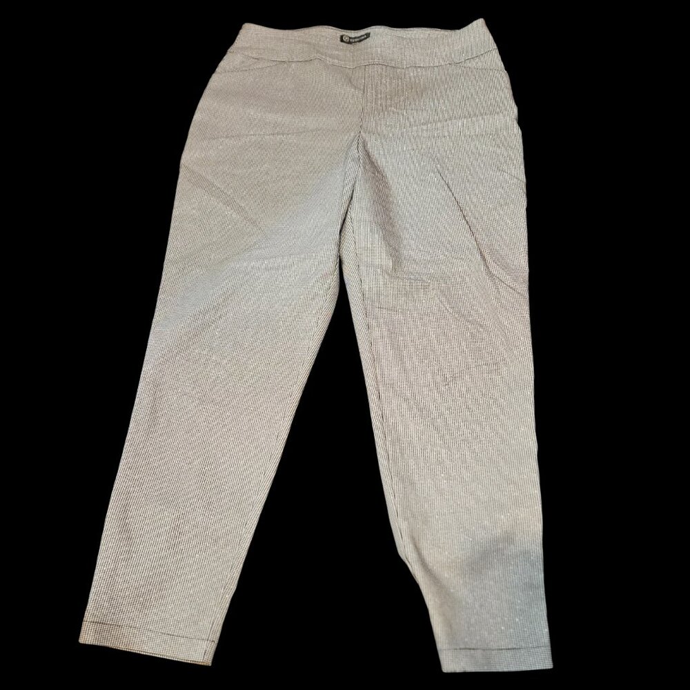 VERSONA Slim Fit Micro-Print Pants | Size 14 | Chic Comfort